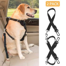 2Pcs Pet Dog Seat Belt Leash Adjustable Pet Dog Cat Safety Leads Harness