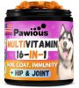 Dog Multivitamin Chewable with Glucosamine 16 in 1 Dog Vitamins and Supplements Senior and Puppy Multivitamin for Dogs Hip and Joint Support Health