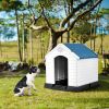 Dog House Made of Plastic with Ventilation System and Fastening Device