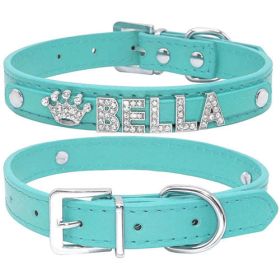 Bling Rhinestone Puppy Dog Collars Personalized Small Dogs Chihuahua (size: L)