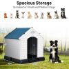 Dog House Made of Plastic with Ventilation System and Fastening Device